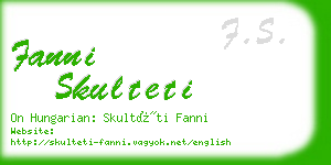 fanni skulteti business card